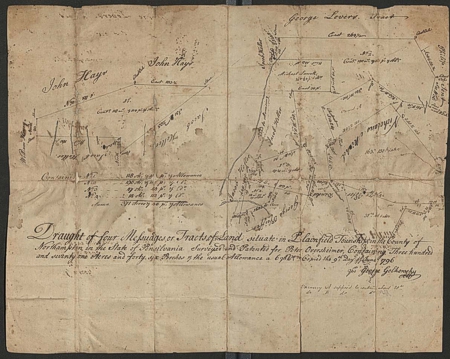 Survey of four tracts of land in Plainfield Township